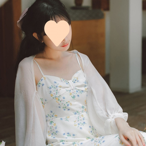 All-match, thin sun-drying cardigan for women—summer 2025 new style fairy shawl jacket to wear over slip dresses.