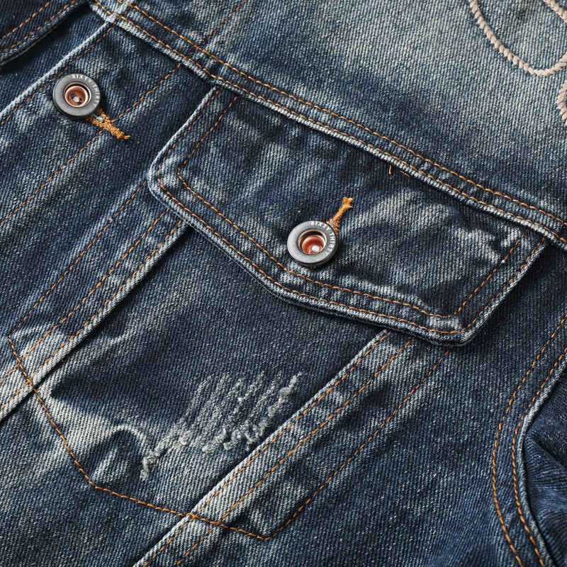 Giacca di jeans uomo stile casual loose lavato per primavera_voghion.com