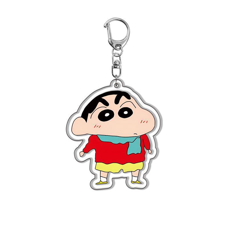 Crayon Shin-Chan Animación Periférico Nohara Shinsuke Xiaokui Xiaobai Nini Colgante de llavero de acrílico entre vientos