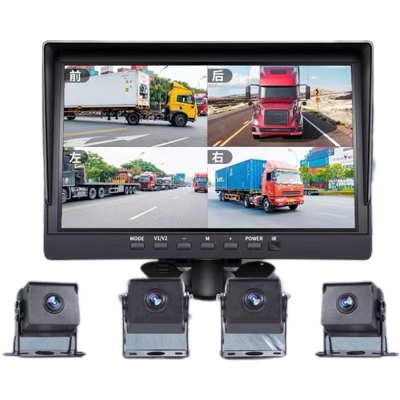 Truck Four-Way Surveillance Recorder 12/24V Image Capture Device Semi-Trailer High-Definition Reversing Image Night Vision Image