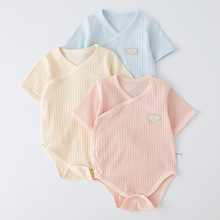 婴儿夏季新生衣服男女宝宝薄款包屁衣连体衣短袖夏装一件代发超薄