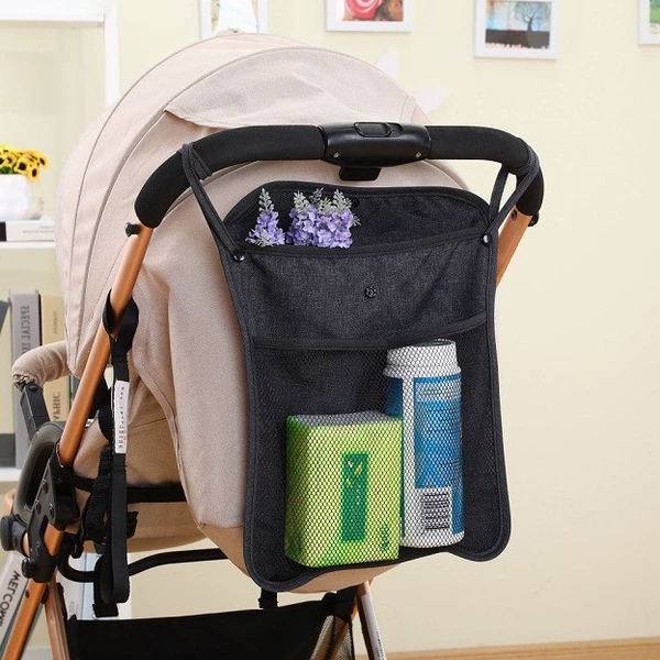 Linen hanging bag: black