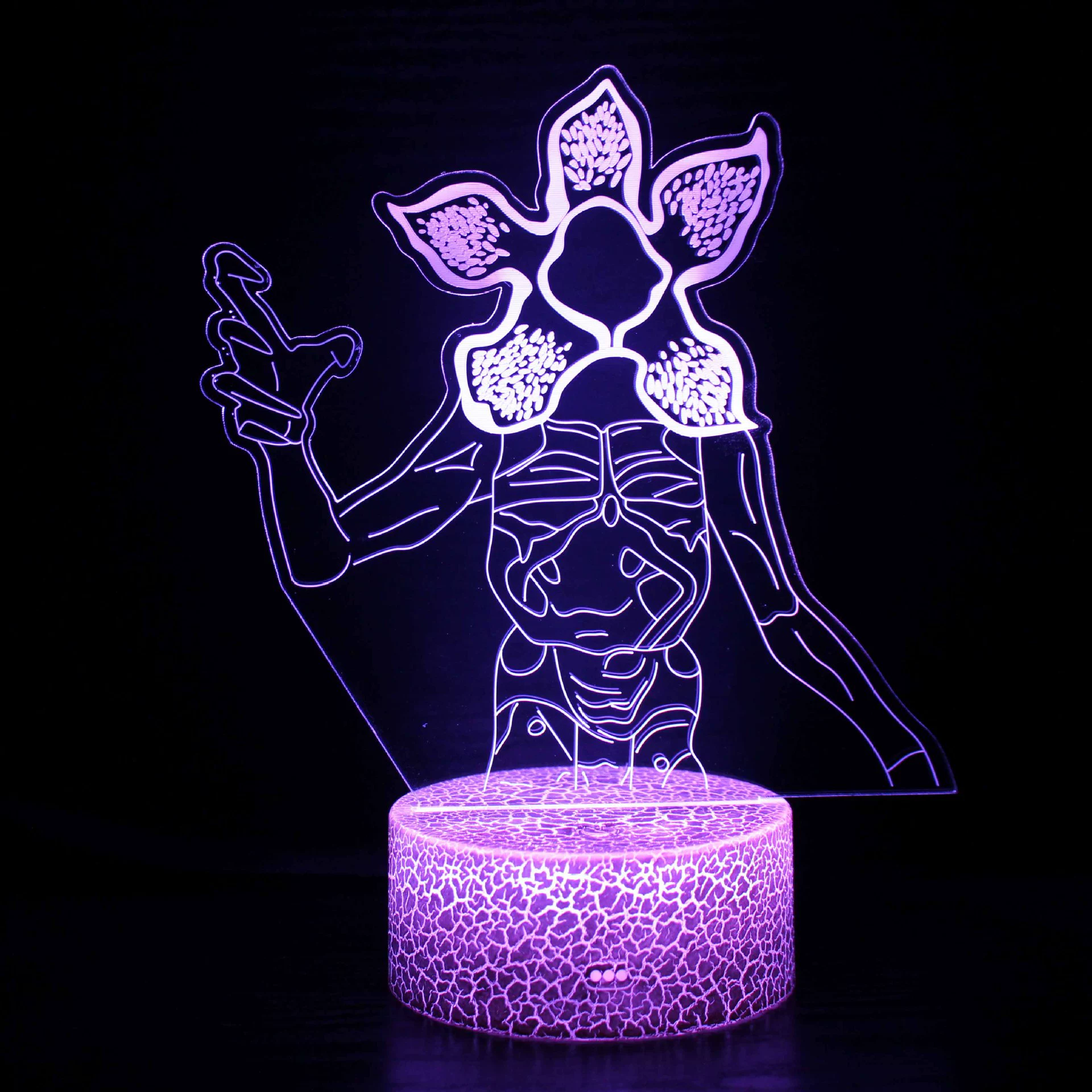 3D LED настольная лампа, акрил 4 мм, цветной сенсор или пульт, база, креативная ночная подсветка персонажа