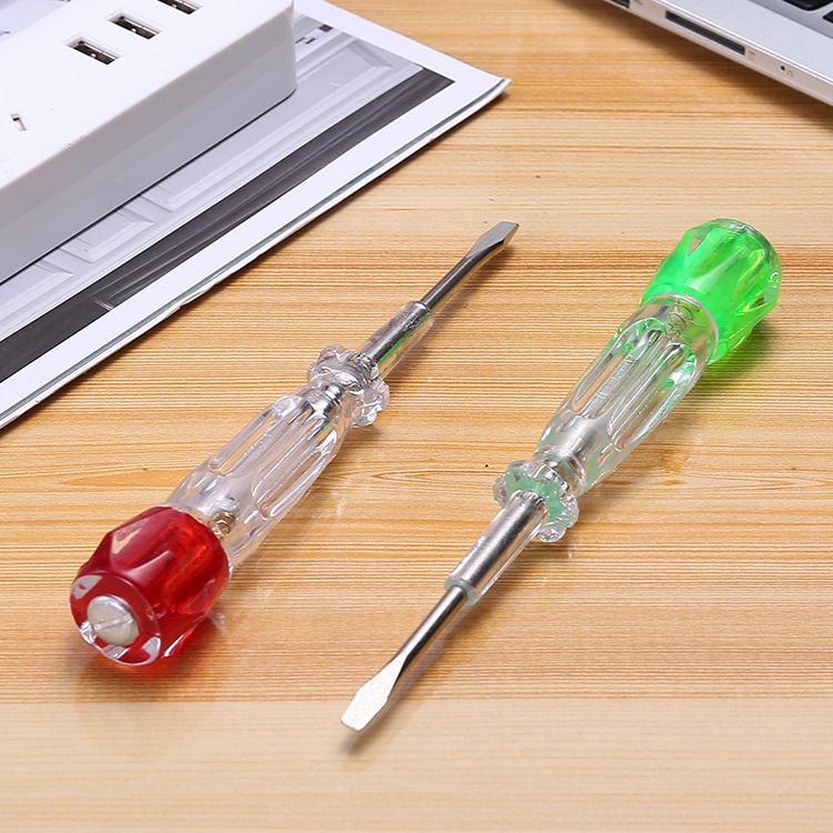 A99#验电笔测电工查断点零火线路通断家用螺丝刀试电笔检测表笔