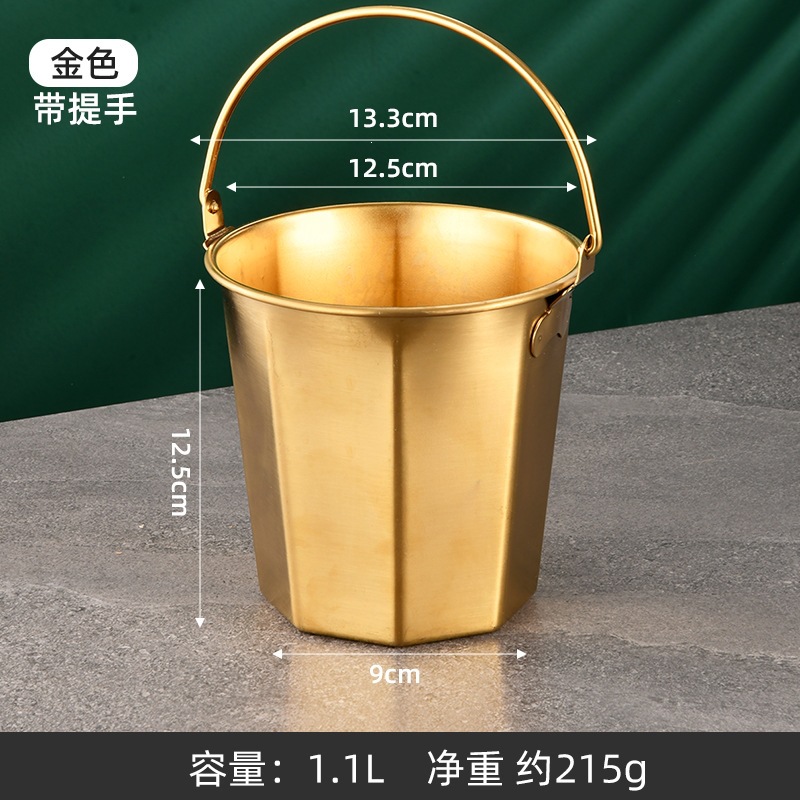 Nuevo 304 barril de hielo de acero inoxidable mini barril red rojo mini barril pequeño barril KTV snack barril de patatas fritas