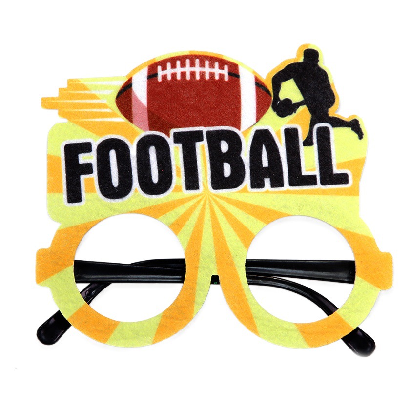 Transfronterizo nuevo Super Bowl rugby gafas fans animar apoyos fútbol americano Olive Festival gafas marco