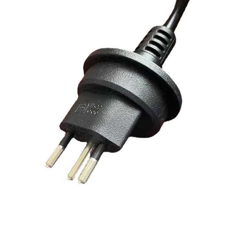 供应瑞士S插头电源线三极瑞标防水插头电源线 瑞士防水插头电线