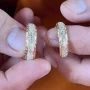 恩迪镀金百万男女开口戒