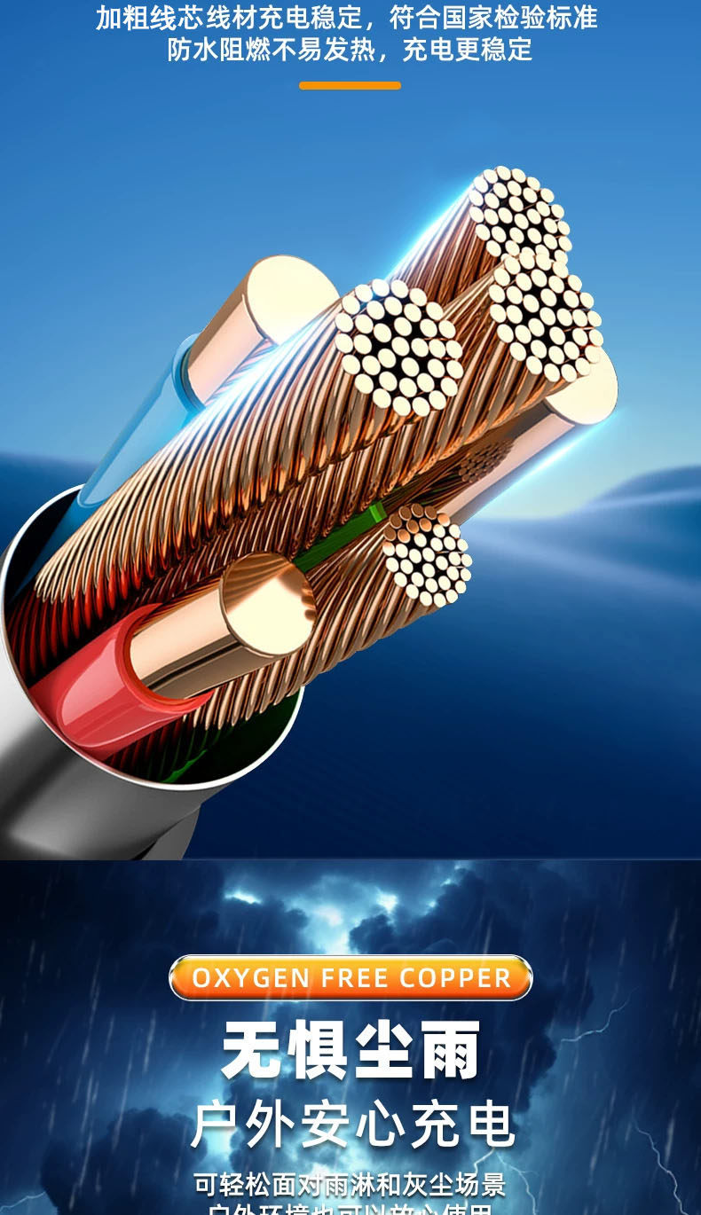 Charging station extension cable for new energy electric vehicles, 32A 7KW charging gun, slow charging gun head, extended length, for BYD home use