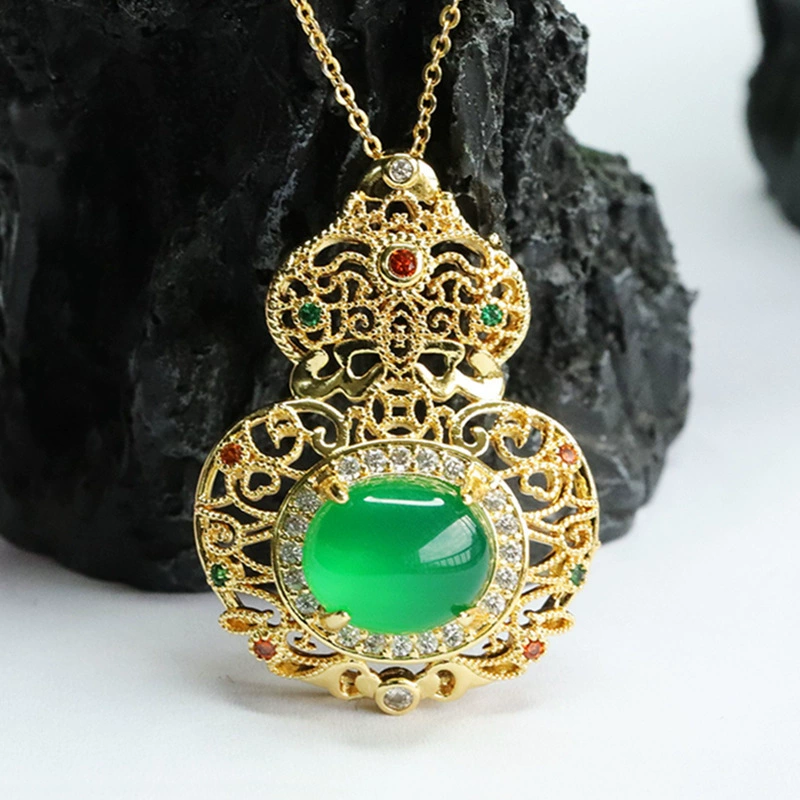 Pendant jade, ретро ожерелье, imitation ice, оптовый