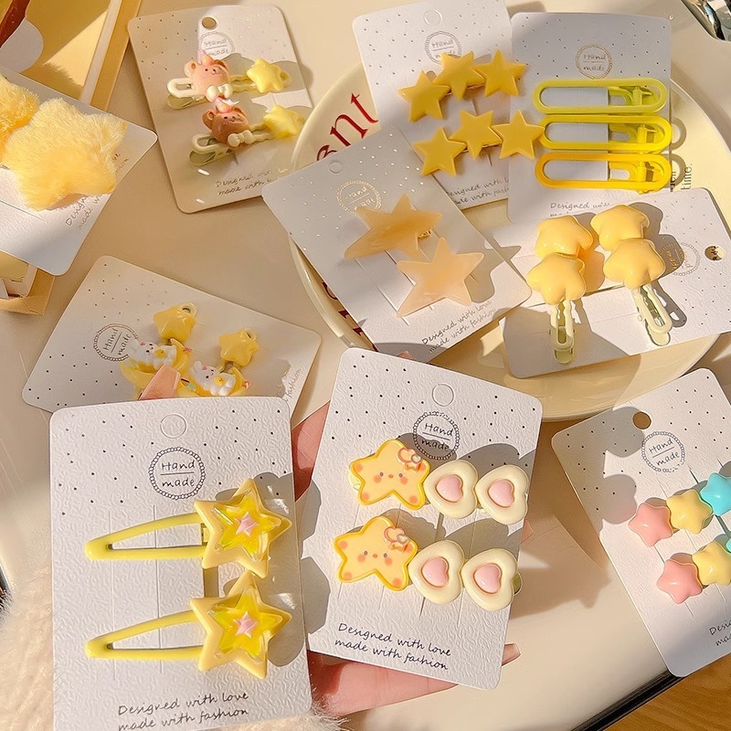 スイートスターアヒル口クリップ子供の黄色のヘアクリップドーパミンスタイル前髪クリップかわいい帽子アクセサリー卸売|undefined