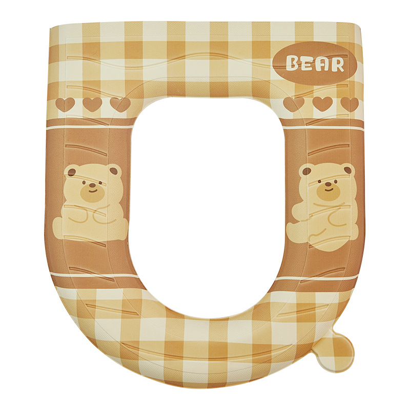 Lavable y borrable para el hogar anillo de asiento de inodoro de espuma cubierta de asiento de inodoro EVA impermeable estera del inodoro Four Seasons Universal