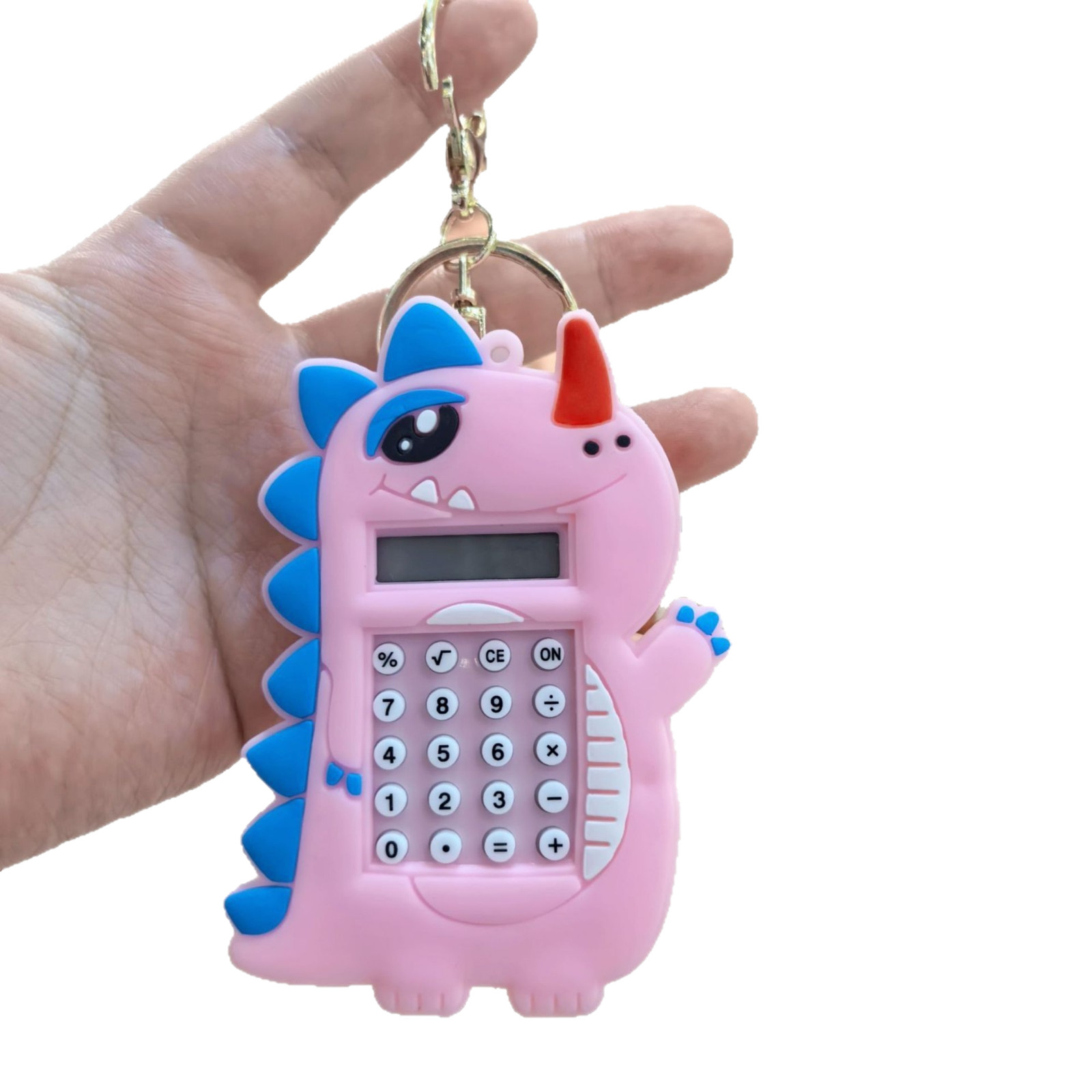 Dinosaurios lindos mini calculadora llavero colgante creativo laberinto juguetes de puzzle estudiantes regalos para niños