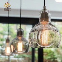 现代简约个性大灯泡吊灯创意餐客厅饭店吧台卧室单头玻璃葫芦吊灯