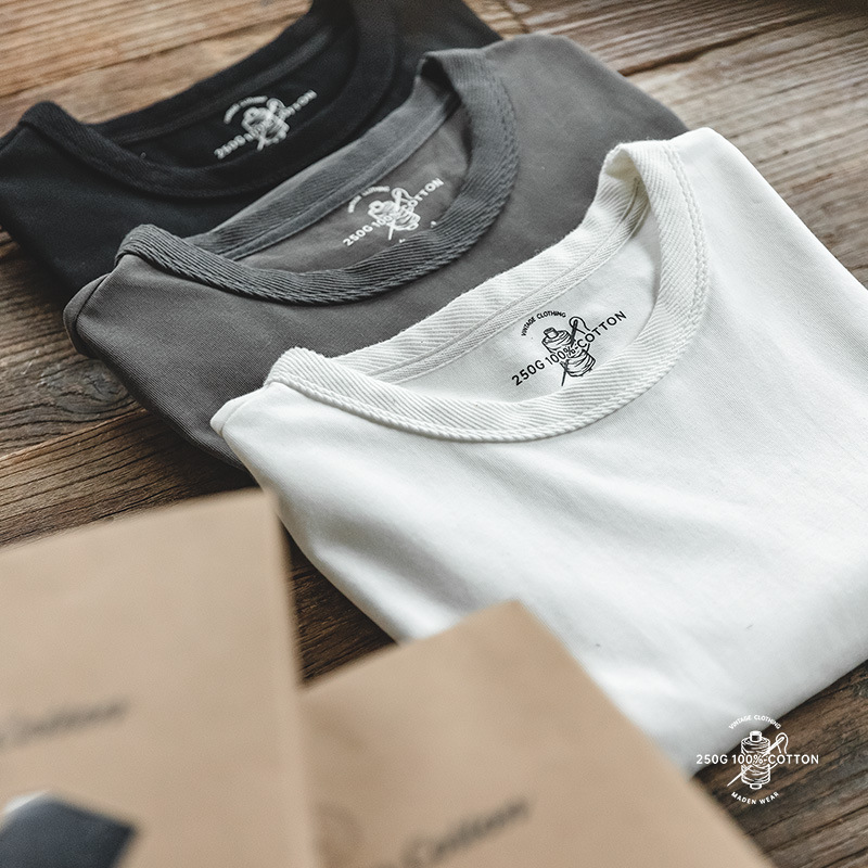 Retro white summer T-shirt