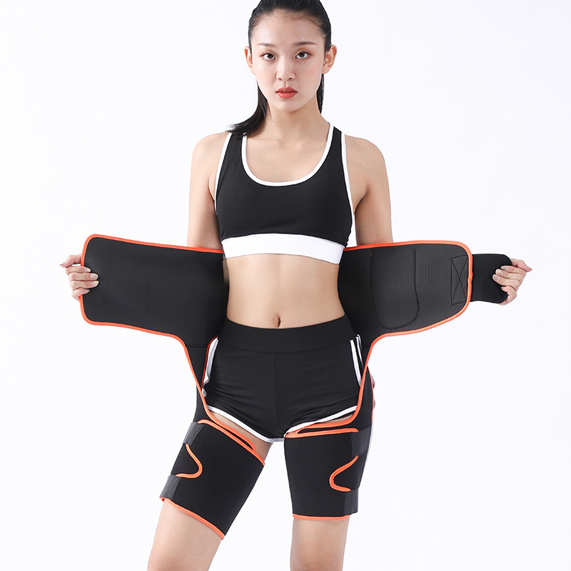 跨境爆款提臀收腹瘦腿三合一连体暴汗束腰带塑形燃脂瑜伽运动