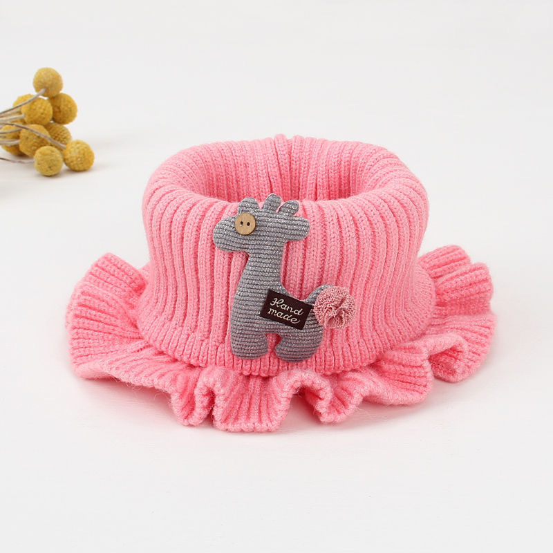 Bufandas de cuello para niños otoño y invierno caliente suave a prueba de viento tejido protector de cuello para niños y niñas, cuello de lana de ciervo frío