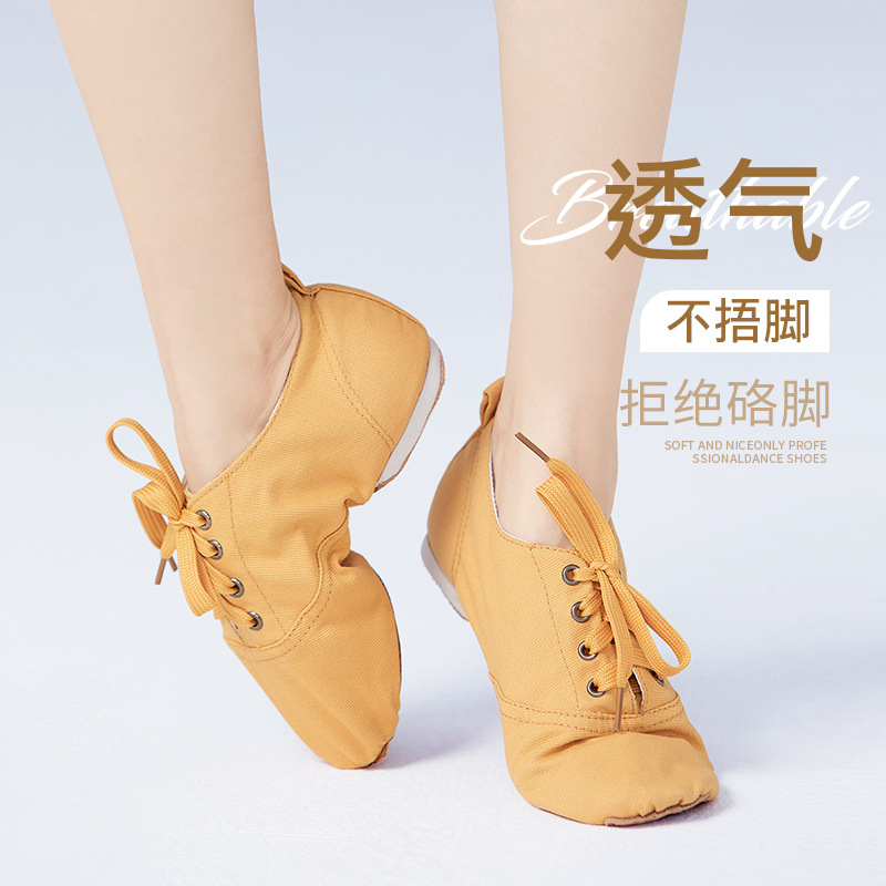 Zapatos de baile jazz zapatos de baile para niños zapatos de práctica de tacón bajo zapatos de baile modernos zapatos de suela suave con cordones para adultos zapatos de baile latino femenino