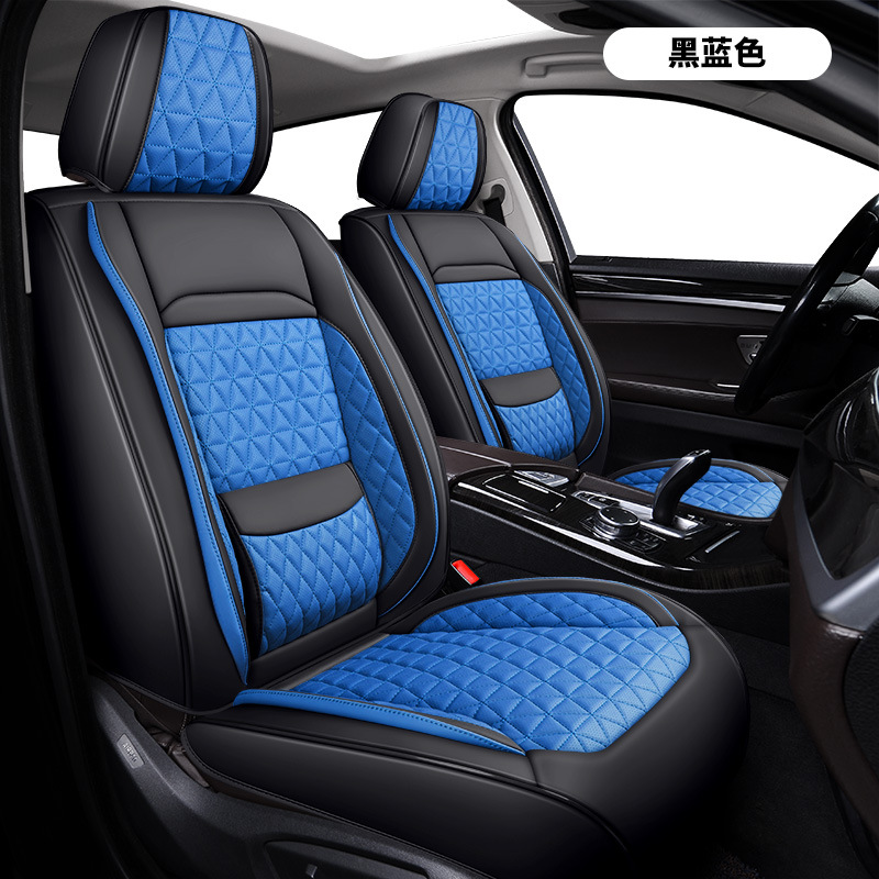 Four-Season Universal Car Seat Covers for Five-Seater Cars, Luxury Seat Covers, Breathable Linen Car Seat Cushions, Decorative Pads