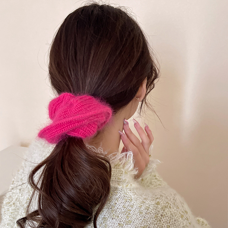 Sweet Solid Color Cloth RibKnit Hair Tie18