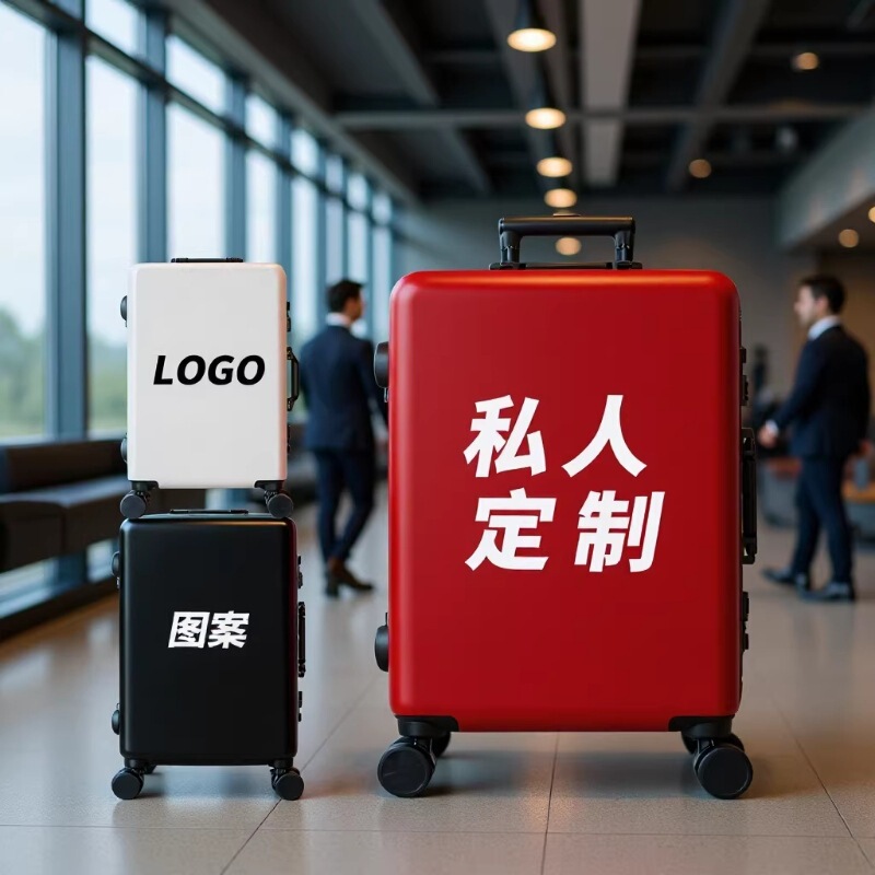 Abs Material Luggage Suitcase Logo Leisure Travel Suitcase Uv Printing Custom-Made Trolley Suitcase Gift Box Carry-On Suitcase
