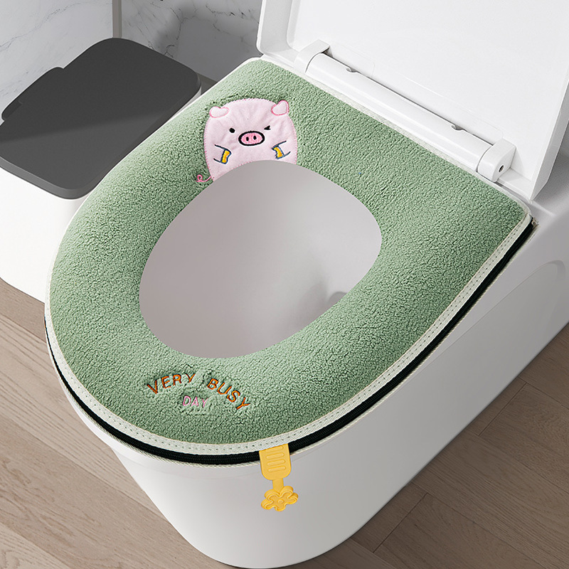家庭用アニメ防水トイレの座布団を厚くして保温します。|undefined