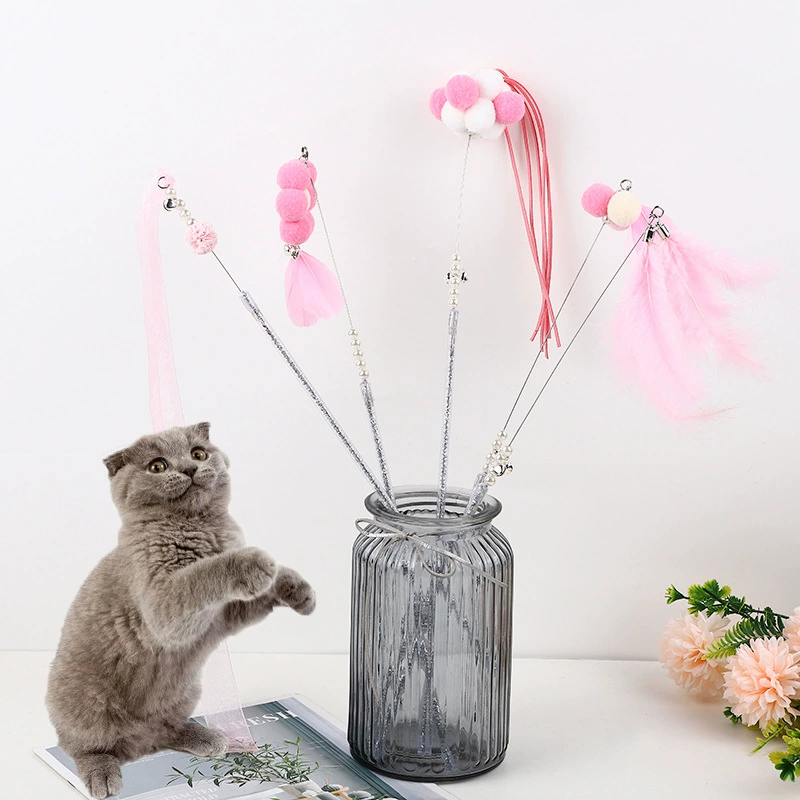 Fairy teasing cat stick bell
