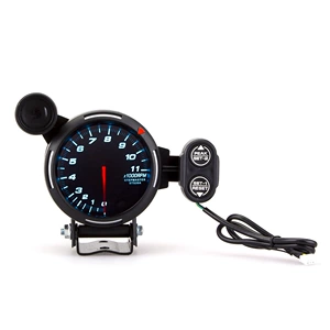12V Car Modification Instrument 3.15inch 80mm Universal Car Tachometer Multi-Color Racing Instrument Tachometer