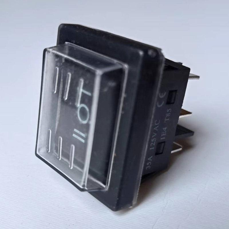 船型开关KCD4双卡位六脚三档海豚洗车机配件自动关机手动防水开关