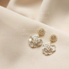 Silver needle, mountain tea, advanced earrings from pearl, silver 925 sample, high-quality style