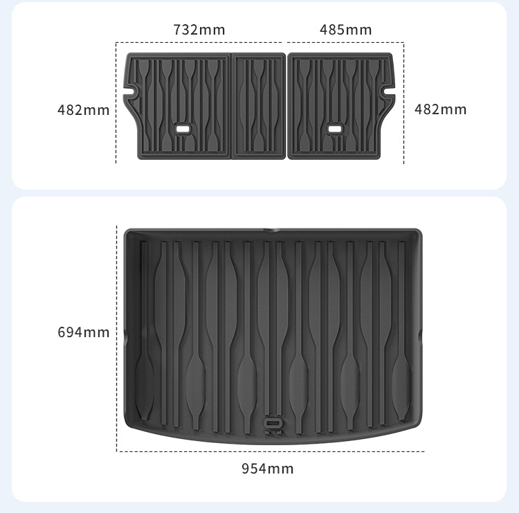 Suitable for 24-26 Models of Byd Yuan Up/Atto2 Car Floor Mats, Tpe Seat Back Cushions, and Trunk Mats