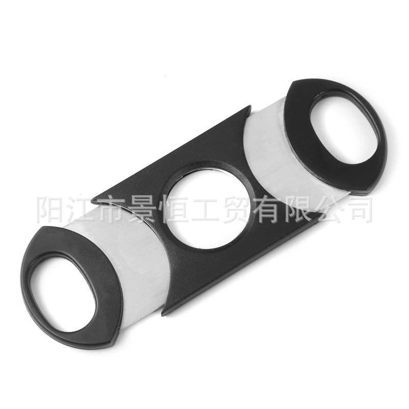 Пятно оптовые пластиковые ножницы для сигар, бытовые простые и удобные ножницы для сигар, резак для сигар из нержавеющей стали
