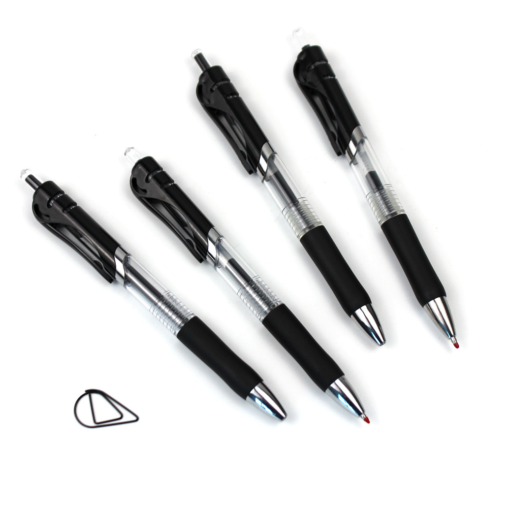 Clásico de prensa personalizado LOGO buena escritura suave K35 bala de 0.5mm pluma negra papelería de oficina