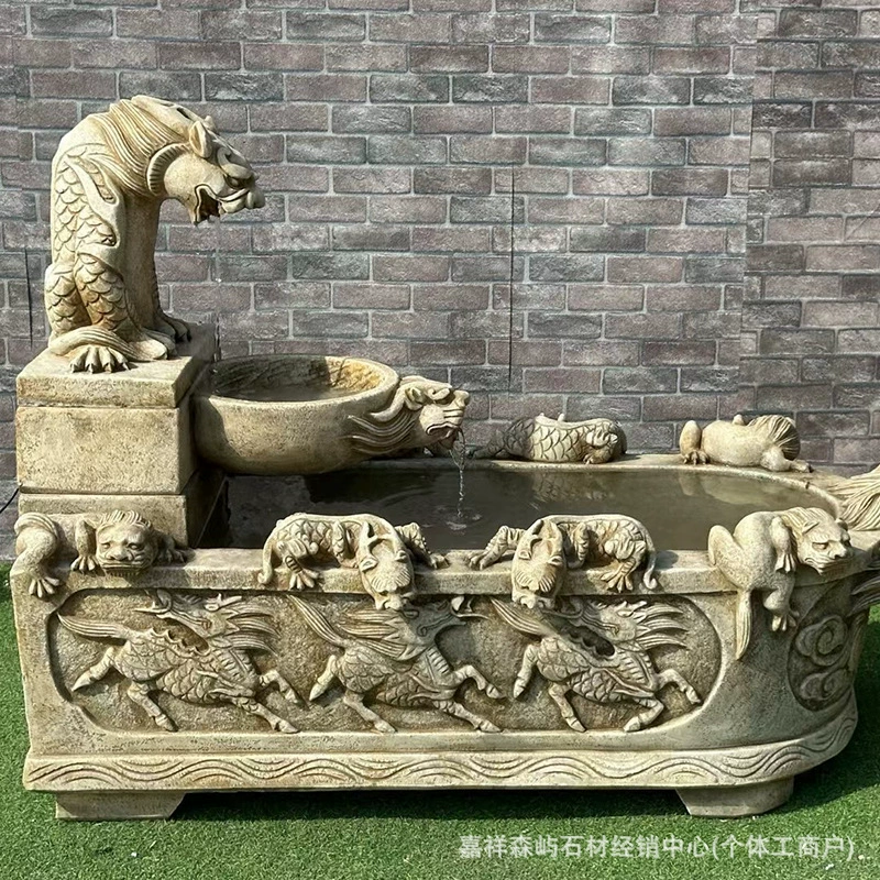 Дзен антикварная каменная резьба по дереву