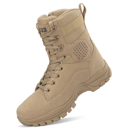 Men's Wide Boots Outdoor Combat Boots High-Top Outdoor Flight Boots Delta Work Boots