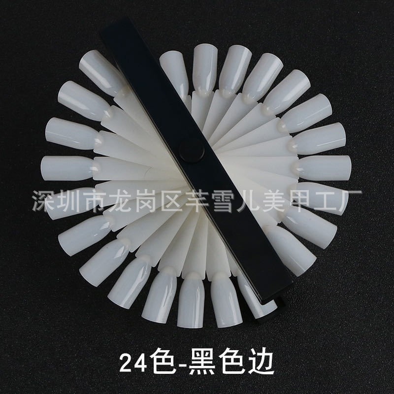 Herramientas de uñas transfronterizas 50 piezas de esmalte de uñas muestra de pegamento de esmalte de uñas, tarjeta de color trapezoidal puntiaguda de cabeza plana, pieza de práctica de uñas