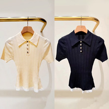 ��ʽС�� 2026�ļ���֯���������°���˿��POLO�쵯����ͷ��26427