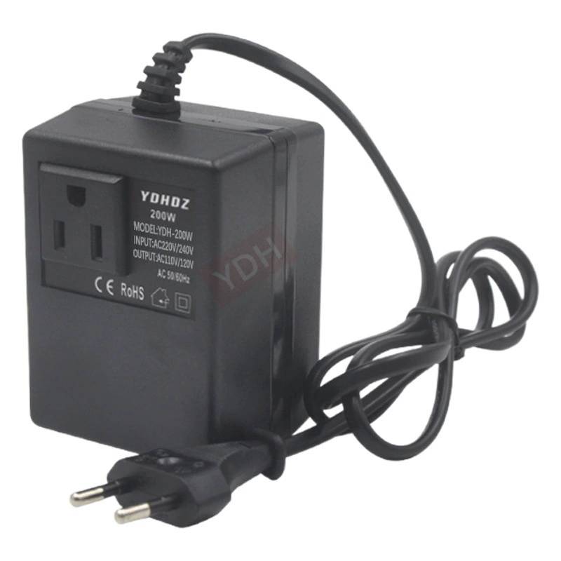 200W Путешествия Трансформатор 220V к 110V Силовой трансформатор 110V к 220V Преобразователь напряжения