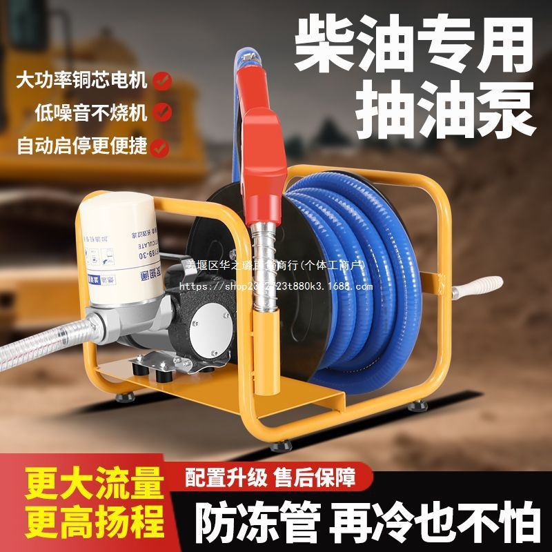 亨亨电动抽油泵柴油12v24v220v伏加油机车载小型加油泵抽油神器