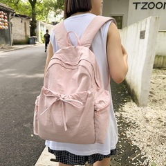 2024韓国の小衆ナイロンリュックサック旅行アウトドアリュックサックとキャンプの軽便で大容量の学生カバン