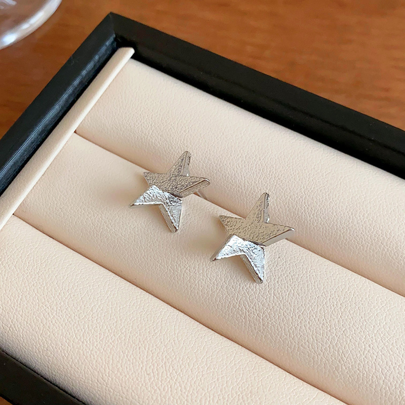 Aguja de plata Pendientes de amor exagerados europeos y americanos Pendientes de lujo ligero de alta calidad Pendientes de temperamento de metal de moda de nicho para mujer al por mayor