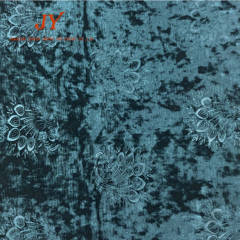 1米5幅宽厂家供应 新款钻石冰花绒布料3D中国风压花 现代女装家纺
