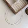 韩国波浪纹小众闪光锁骨链