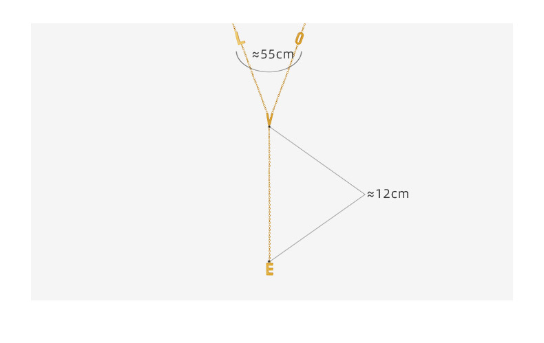 PVD Coated Gold Plating Process Real Gold Plated Plating Material PVD Coated Real Gold Plated Love 304 Stainless Steel Retro Waterproof Non Tarnish 304 Stainless Steel Sweater Chain