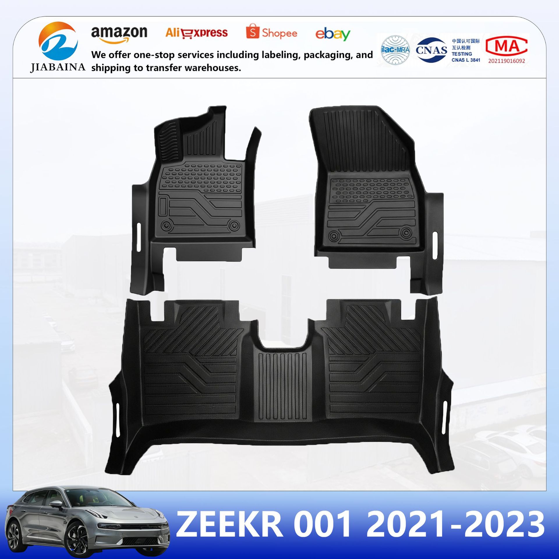 Zeekr 001 üçün TPE qış və yay döşəmə örtüyü, 3.5 mm