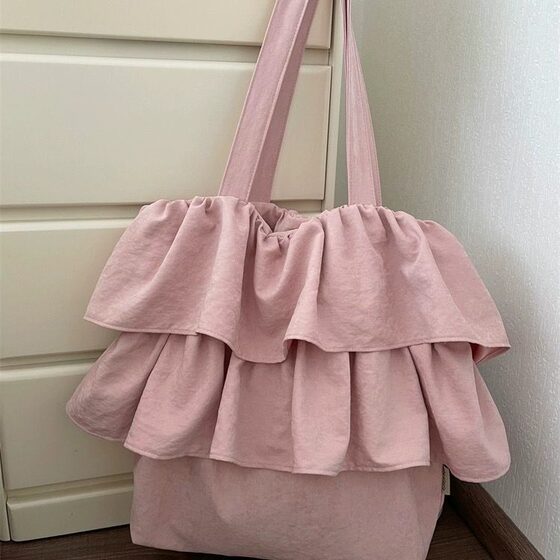 Blushing Cloth Salt Sweet One-shoulder Crossbody Two-back Bud Bag Korean-style Ins-style Cute Large-capacity Single-shoulder Bag