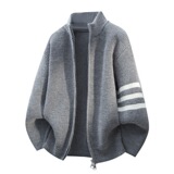 2026秋季新款时尚针织开衫男长袖运动风格宽松圆领青少年毛衣，男装针织衫/毛衣，星座614