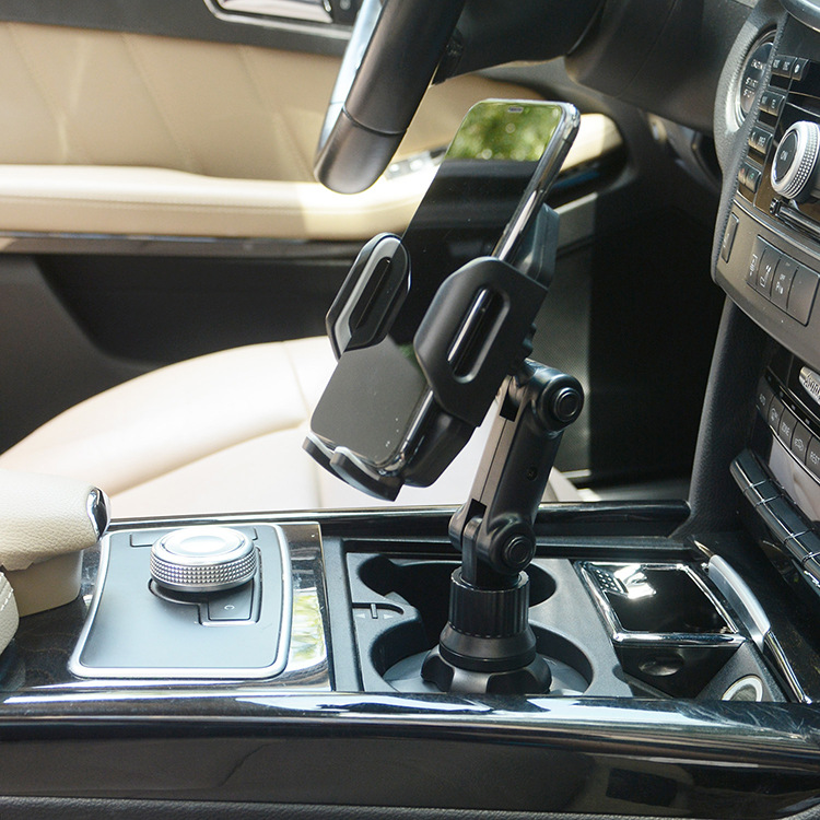 Cross-border Amazon car water cup holder mobile phone holder car folding bending rotating universal car navigation bracket
