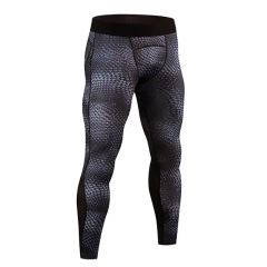 Cross-border quick-dry men's 3D printed long pants for sports training, fitness running, sweat-wicking elastic quick-dry long pants