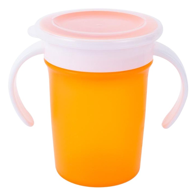 Taza de beber para niños 360 grados a prueba de fugas anti-estrangulamiento bebé bebiendo taza con mango Baby Magic Cup con tapa
